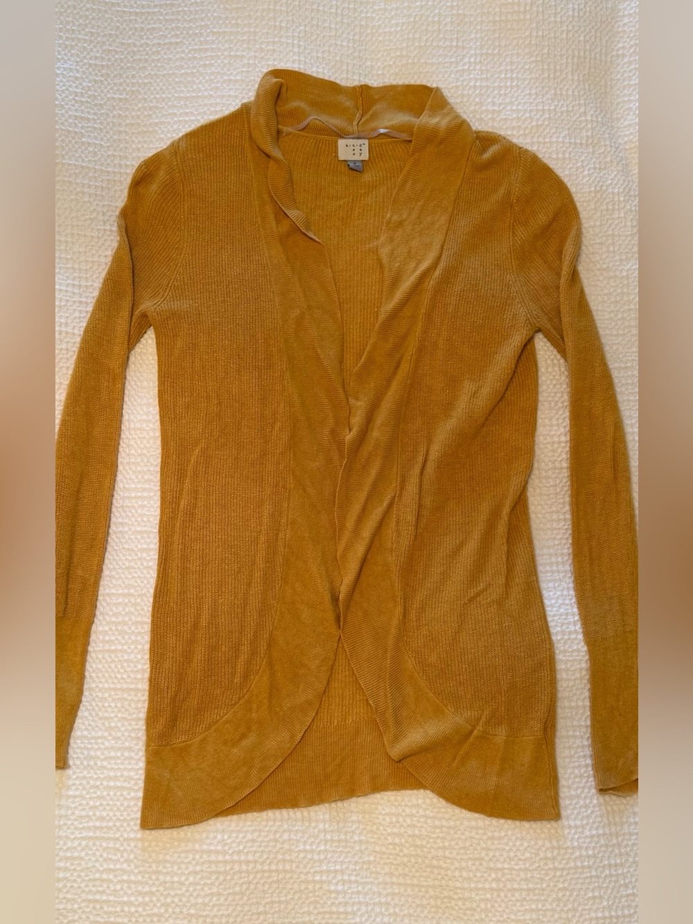 A New Day | Mustard Yellow Open-Front Cardigan | Size = S